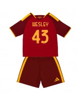 AS Roma Wesley Franca #43 Domácí dres pro děti 2026-27 Krátký Rukáv (+ trenýrky)